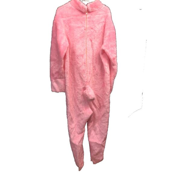 Pink Easter Bunny Fur Suit Costume - Picture 4 of 5